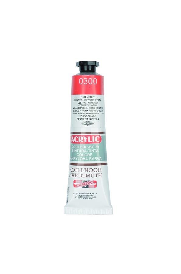 FARBY AKRYLOWE CZERWONE W TUBIE 40ML KOH-I-NOOR 162714